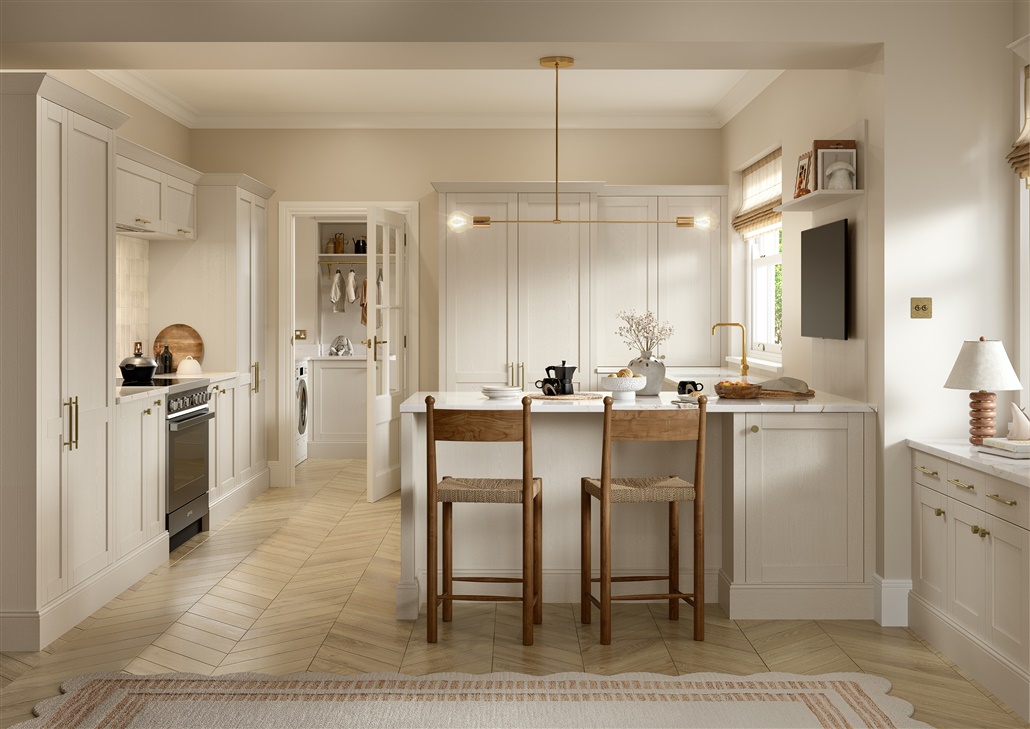 The  Newcombe door range is a contemporary, narrow shaker kitchen designed and manufactured in the UK.